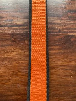 Welpenhalsband - orange/schwarz - ab 14 Wochen